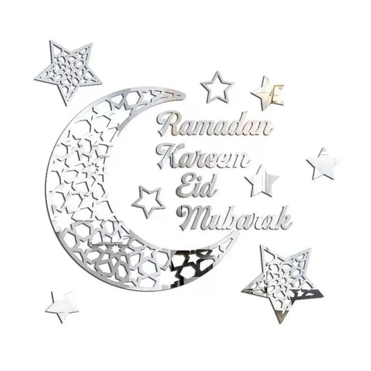 Silver Ramadan/ Eid wall acrylics