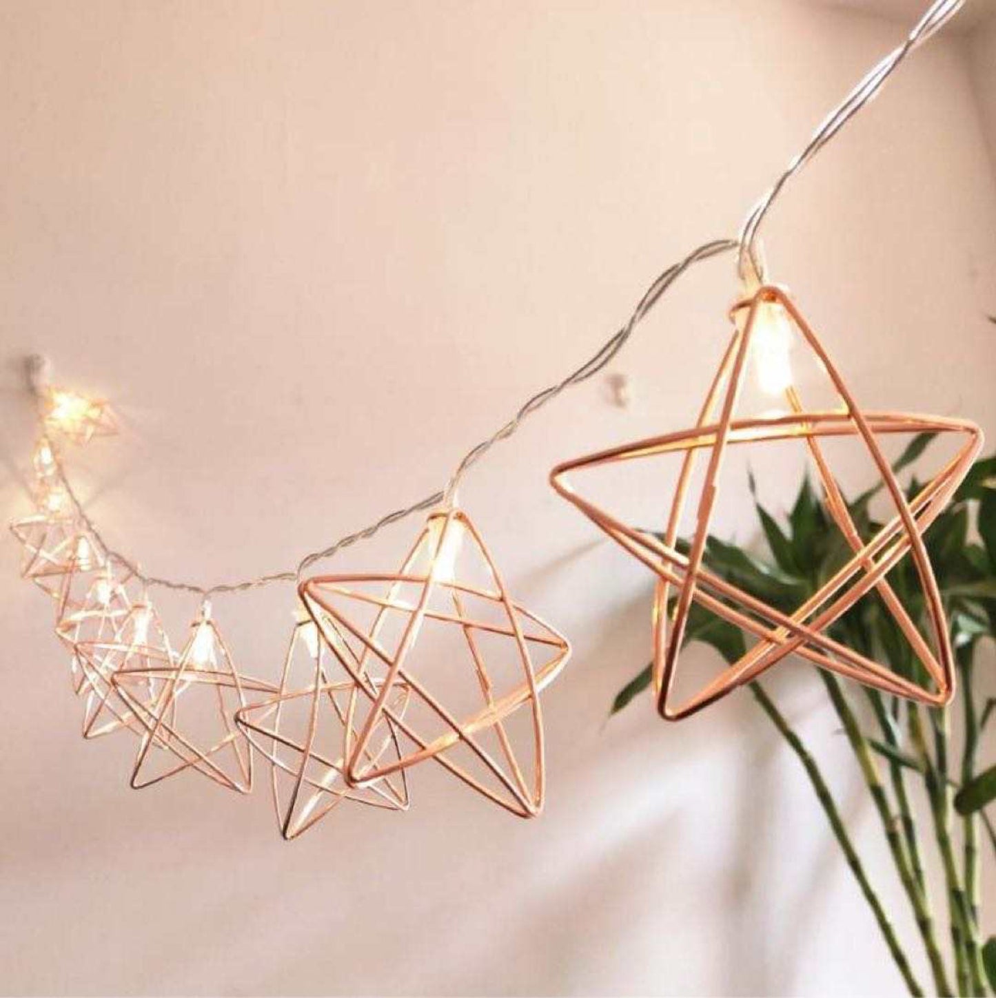 Rose Gold Star Cord Light - Metal