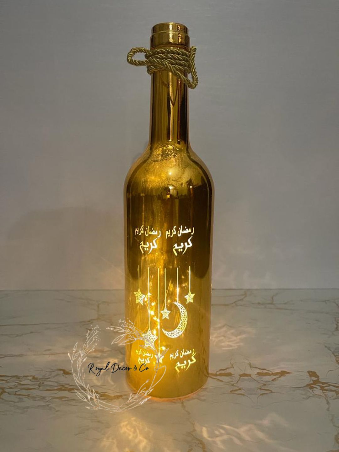 Ramadan Mubarak light bottle lantern