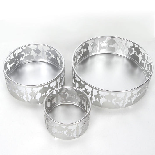 3 silver tray set